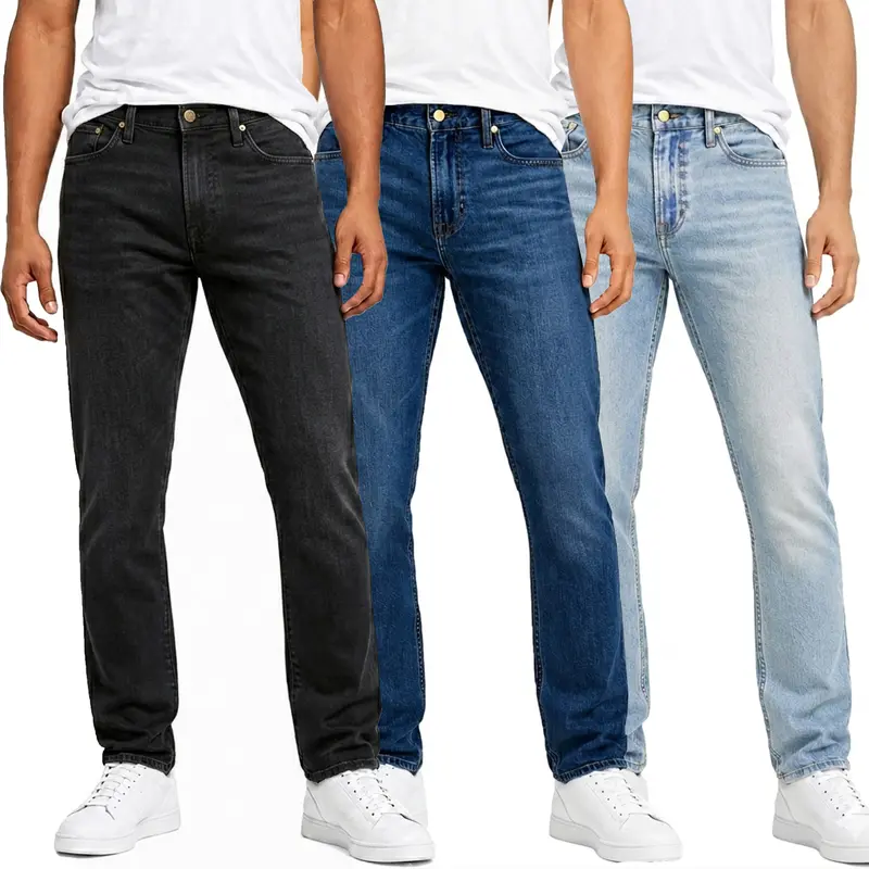 Herren Flex-Stretch Jeans – Slim Straight Fit mit 5 Taschen